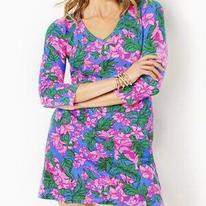 NEW LILLY PULITZER Tessa Dress, Dress, Cerise Pink, Safari Sunset, Size S